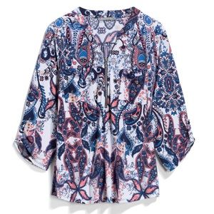 By Design Wandel Zipper Knot Top 2X